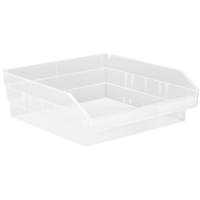 Bacs de rangement pour tablettes, 11-1/8" la x 4" H x 11-5/8" p, Transparent, Capacit&eacute; 30 lb Infinity Industrial Services Inc.