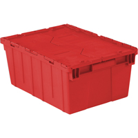 Flipak&reg; Polyethylene Plastic (PE) Distribution Containers, 21.9" x 15.2" x 9.3", Red Infinity Industrial Services Inc.