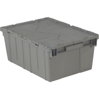Flipak&reg; Polyethylene Plastic (PE) Distribution Containers, 21.9" x 15.2" x 9.3", Grey Infinity Industrial Services Inc.