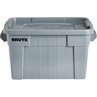 Bac de stockage Brute avec couvercle, 27,88” p x 17,38” la x 15,13” h, Capacit&eacute; 160 lb, Gris Infinity Industrial Services Inc.