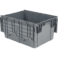 Flipak&reg; Polyethylene Plastic (PE) Distribution Containers, 39" x 14" x 13", Grey Infinity Industrial Services Inc.