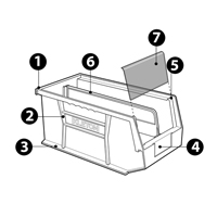Bac empilable & &agrave; suspendre, 8-1/4" la, 7" h x 14-3/4" p, Bleu Infinity Industrial Services Inc.