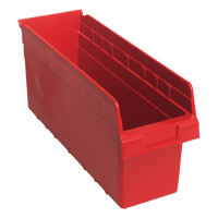 Store-Max Shelf Bins, 6-5/8" W x 8" H x 17-7/8" D, Red, 56 lbs. Capacity Infinity Industrial Services Inc.