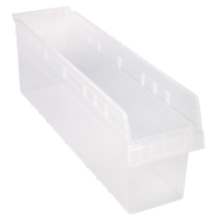 Store-Max Shelf Bins, 6-5/8" W x 8" H x 23-5/8" D, Clear, 68 lbs. Capacity Infinity Industrial Services Inc.