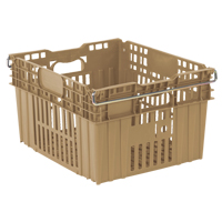 Agricultural Plastic Stack-N-Nest Container, 20" x 24" x 13.4", Beige Infinity Industrial Services Inc.