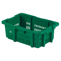 Food Handling Plastic Stack-N-Nest Container, 16" x 23.9" x 8.8", Green Infinity Industrial Services Inc.