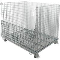Conteneur repliable en m&eacute;tal grillag&eacute;, 40" la x 48" p x 42" h, Capacit&eacute; de 4000 lb Infinity Industrial Services Inc.