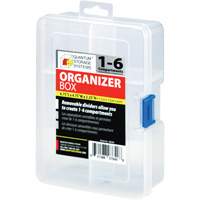 Plastic Compartment Box, 4.75" W x 6.75" D x 2.25" H, 6 Compartments Infinity Industrial Services Inc.