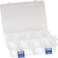 Plastic Compartment Box, 5.5" W x 7.75" D x 1.75" H, 8 Compartments Infinity Industrial Services Inc.