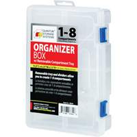 Plastic Compartment Box, 6.25" W x 9.25" D x 2.2" H, 8 Compartments Infinity Industrial Services Inc.