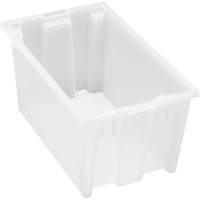 Heavy-Duty Stack & Nest Tote, 9" x 11" x 18", Clear Infinity Industrial Services Inc.