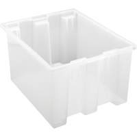 Heavy-Duty Stack & Nest Tote, 10" x 15.5" x 19.5", Clear Infinity Industrial Services Inc.