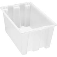 Heavy-Duty Stack & Nest Tote, 15" x 19.5" x 29.5", Clear Infinity Industrial Services Inc.