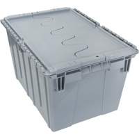 Flip Top Plastic Distribution Container, 21.65" x 15.5" x 12.5", Grey Infinity Industrial Services Inc.