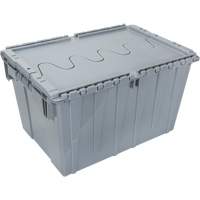 Flip Top Plastic Distribution Container, 21.65" x 15.5" x 12.5", Grey Infinity Industrial Services Inc.