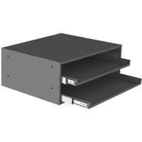 Large Slide Rack for Compartment Box Cabinets, Steel, 2 Slots, 20" W x 15-15/16" D x 8-3/16" H, Grey Infinity Industrial Services Inc.