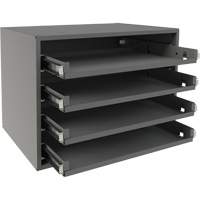 Small Bearing Rack, Steel, 4 Slots, 15-9/16" W x 11-7/8" D x 11-5/16" H, Grey Infinity Industrial Services Inc.