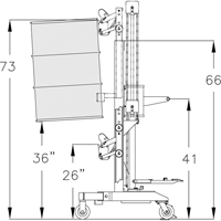 Ergonomic Drum Handler High Reach - DM-1100-HR, 30 - 85 US Gal. (25 - 70 Imperial Gal.) Infinity Industrial Services Inc.