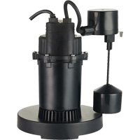 Thermoplastic Submersible Sump Pump, 2560 GPH, 115 V, 4.6 A, 1/3 HP Infinity Industrial Services Inc.