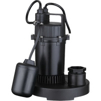 Thermoplastic Submersible Sump Pump, 2560 GPH, 115 V, 4.6 A, 1/3 HP Infinity Industrial Services Inc.