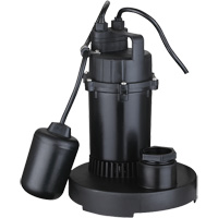 Thermoplastic Submersible Sump Pump, 2560 GPH, 115 V, 4.6 A, 1/3 HP Infinity Industrial Services Inc.