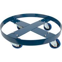 Drum Dolly, Steel, 1400 lbs. Capacity, 24" Diameter, Blue Elastic Casters Infinity Industrial Services Inc.