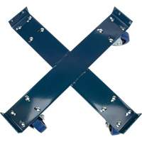 Drum Dolly, Steel, 1400 lbs. Capacity, 24" Diameter, Blue Elastic Casters Infinity Industrial Services Inc.
