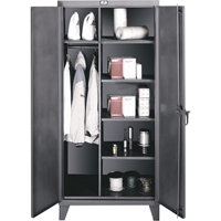 Wardrobe/Storage Cabinets, Steel, 36" W x 24" D x 72" H, Grey Infinity Industrial Services Inc.