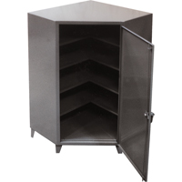 Corner Cabinets, Steel, 4 Shelves, 72" H x 48" W x 24" D, Grey Infinity Industrial Services Inc.