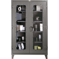 Clearview Cabinets, Steel, 4 Shelves, 60" H x 48" W x 24" D Infinity Industrial Services Inc.