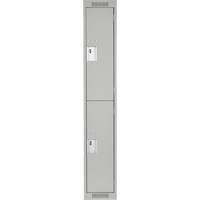 Casiers Clean Line, 2 niveaux, 12" x 18" x 72", Acier, Gris, Rivet (assembl&eacute;) Infinity Industrial Services Inc.
