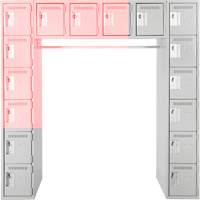 Arche de casiers &eacute;conomiques assembl&eacute;s Clean Line, 16 niveaux, Bloc de 3, 18" x 72" x 12", Acier Infinity Industrial Services Inc.