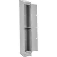Clean Line Lockers, 2 -tier, Bank of 4, 48" x 18" x 82", Steel, Grey, Rivet (Assembled) Infinity Industrial Services Inc.