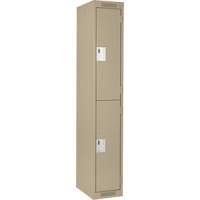 Casiers Clean Line, 2 niveaux, 12" x 18" x 72", Acier, Beige, Rivet (assembl&eacute;) Infinity Industrial Services Inc.