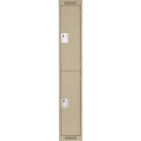 Casiers Clean Line, 2 niveaux, 12" x 18" x 72", Acier, Beige, Rivet (assembl&eacute;) Infinity Industrial Services Inc.