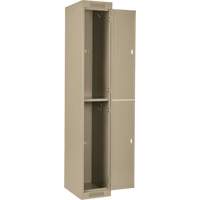 Clean Line Lockers, 2 -tier, Bank of 4, 48" x 18" x 72", Steel, Beige, Rivet (Assembled) Infinity Industrial Services Inc.