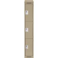 Casiers Clean Line, 3 niveaux, 12" x 18" x 78", Acier, Beige, Rivet (assembl&eacute;) Infinity Industrial Services Inc.