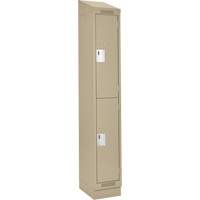 Casiers Clean Line, 2 niveaux, 12" x 18" x 82", Acier, Beige, Rivet (assembl&eacute;) Infinity Industrial Services Inc.