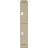 Casiers Clean Line, 2 niveaux, 12" x 18" x 82", Acier, Beige, Rivet (assembl&eacute;) Infinity Industrial Services Inc.