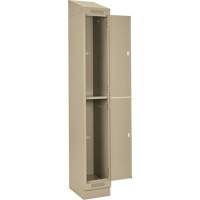 Clean Line Lockers, 2 -tier, Bank of 4, 48" x 18" x 82", Steel, Beige, Rivet (Assembled) Infinity Industrial Services Inc.