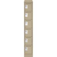 Clean Line Lockerette , 6 -tier, 12" x 18" x 82", Steel, Beige, Rivet (Assembled) Infinity Industrial Services Inc.
