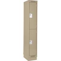 Casiers Clean Line, 2 niveaux, 12" x 18" x 76", Acier, Beige, Rivet (assembl&eacute;) Infinity Industrial Services Inc.