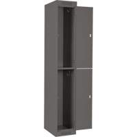 Clean Line Lockers, 2 -tier, Bank of 4, 48" x 18" x 72", Steel, Charcoal, Rivet (Assembled) Infinity Industrial Services Inc.