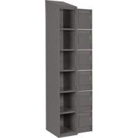 Clean Line Lockerette, 6 -tier, Bank of 4, 48" x 18" x 78", Steel, Charcoal, Rivet (Assembled) Infinity Industrial Services Inc.