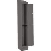 Clean Line Lockers, 2 -tier, Bank of 4, 48" x 18" x 82", Steel, Charcoal, Rivet (Assembled) Infinity Industrial Services Inc.
