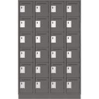 Petits casiers Clean Line, 6 niveaux, Bloc de 4, 48" x 18" x 76", Acier, Charbon, Rivet (assembl&eacute;) Infinity Industrial Services Inc.