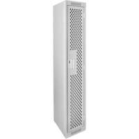 Clean Line Lockers, 12" x 15" x 72", Steel, Grey, Rivet (Assembled), Perforated Infinity Industrial Services Inc.