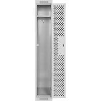 Clean Line Lockers, 12" x 15" x 72", Steel, Grey, Rivet (Assembled), Perforated Infinity Industrial Services Inc.