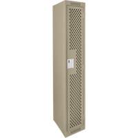 Clean Line Lockers, 12" x 15" x 72", Steel, Beige, Rivet (Assembled), Perforated Infinity Industrial Services Inc.