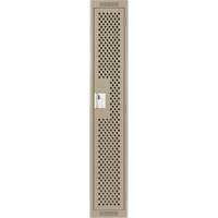 Clean Line Lockers, 12" x 15" x 72", Steel, Beige, Rivet (Assembled), Perforated Infinity Industrial Services Inc.